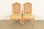 French Provincial John Stuart French Provincial Louis XV Carved Oak and Cane Back Side Chairs or Dining Chairs | Pair For Sale - Image 3 of 14