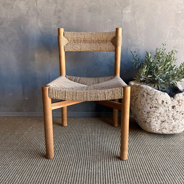 Not Yet Made - Made To Order Indoor Outdoor Solid Teak Wood and Woven Twist Natural Rope Dining Chairs For Sale - Image 5 of 12
