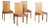 Set of 4 Italian Elm + Leather Dining Chairs by Romanutti, 1970s For Sale