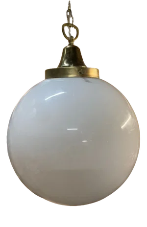 White Opal Triplex Glass Pendant Light, 1970