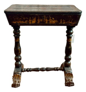 19th Century Victorian Chinoiserie Style Sewing Table