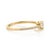 Metal Minimalist Heart Cut Diamond Pave Solitaire Ring With Size 6.5 in 14k Yellow Gold For Sale - Image 7 of 14