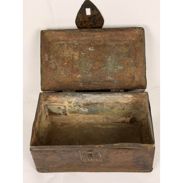 Indian Early Indian Bronze Betel Paan Box With Hanuman & Figural Relief Decoration, 18th Century For Sale - Image 3 of 8
