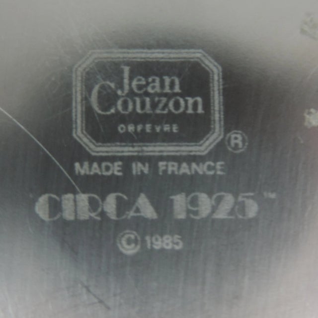 Metal 1980s Art Deco Jean Couzon Orfevre Divided Tray For Sale - Image 7 of 9