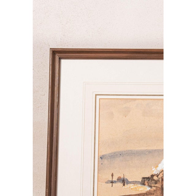 Abstract Mid 20th Century Abstract Steam Train Original Watercolor For Sale - Image 3 of 5