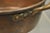 Antique Hand Forged Copper Cauldron Pot Twin Handles 12" Diameter For Sale - Image 4 of 10