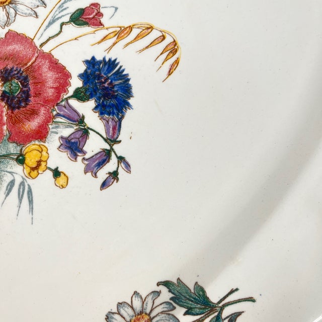 Large Agreste Platter from Sarreguemines, 1890s For Sale - Image 9 of 11
