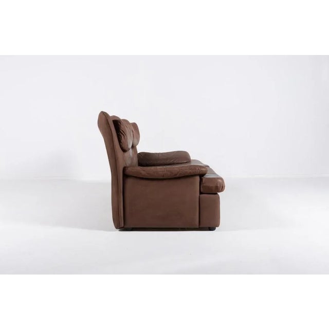 1970s Vintage Aniline Leather 2 Seater Sofa, 1970s For Sale - Image 5 of 14