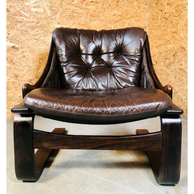 Vintage Danish Lounge Chair in Coco Leather and Rosewood For Sale - Image 13 of 13