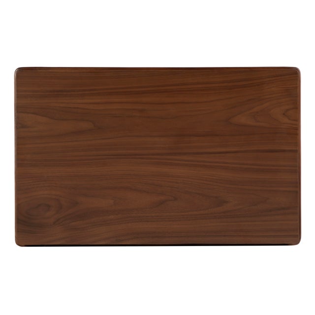 Highbury 28 in. W Rectangular Wood 2 Drawer Nightstand with Open Shelf, Natural Walnut For Sale - Image 9 of 10