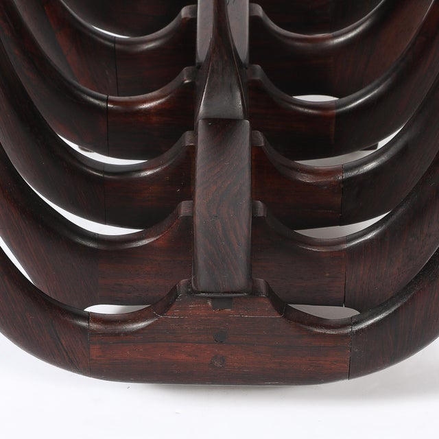 Mid-Century Modernist Sculptural Osseous Form Magazine Stand in Rosewood For Sale - Image 18 of 18