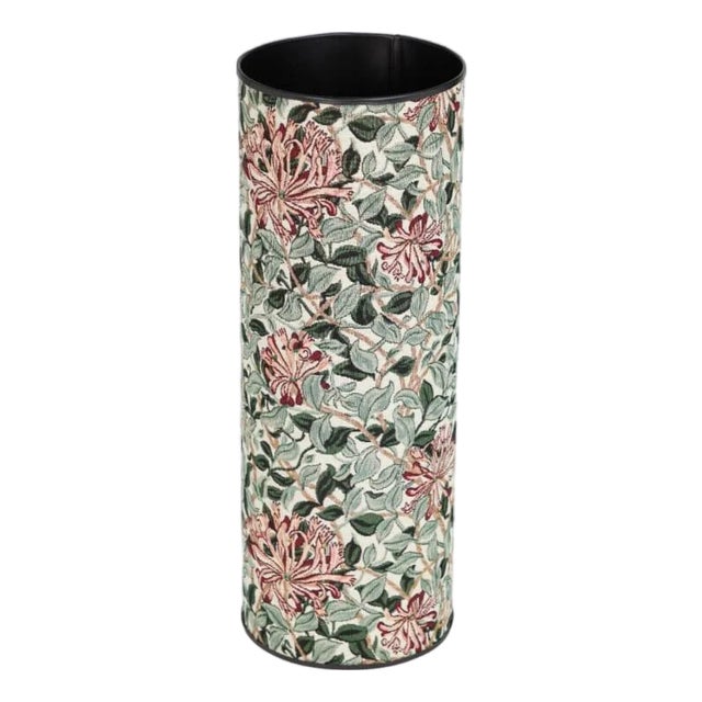 Honeysuckle Green Tapestry Umbrella Stand For Sale