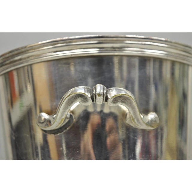Vintage Orfèvrerie De France Mid Century Modern Silver Plated Champagne Bucket For Sale - Image 4 of 18