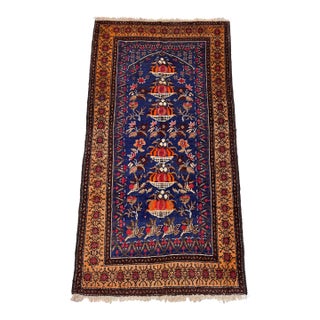 Hand-Knotted Baluchi Tree of Life Pictorial Prayer Wool Area Rug - 2'11" X 5'4" For Sale