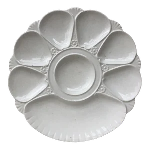 19th Century Minton White Majolica Oyster Plate
