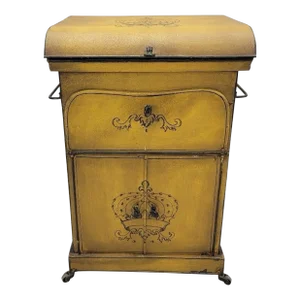 Antique Italian Yellow Metal Wash Stand