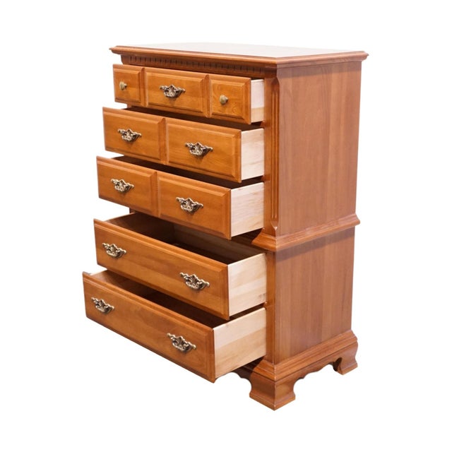 Sumter Cabinet Co. Sterling Oak Collection Country French 37" Chest on Chest 1806 For Sale In Kansas City - Image 6 of 14