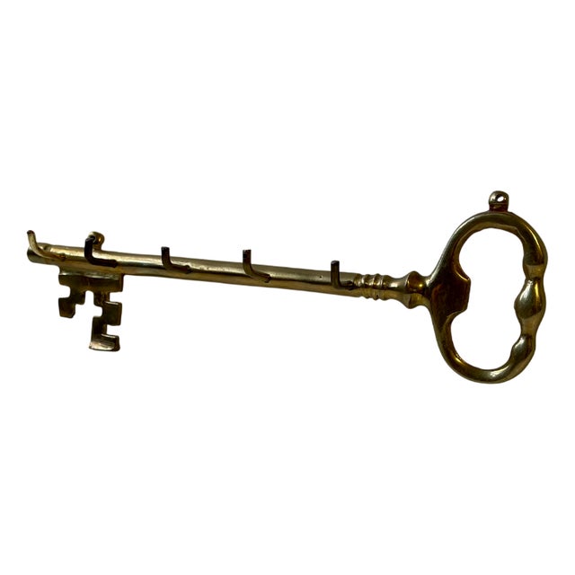 Vintage Wall Key Hanger in Brass, 1960s For Sale