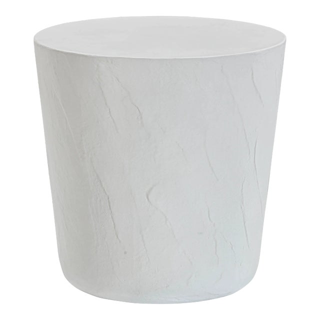 Margot Light Grey Faux Plaster Indoor / Outdoor Concrete Stool For Sale