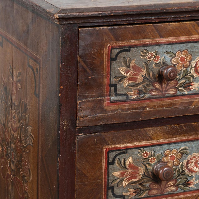 19th Century Original Hand Painted Large Chest of Three Drawers For Sale - Image 12 of 18