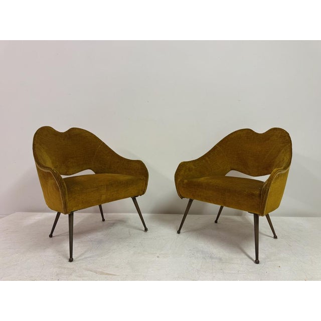 Small Italian Armchairs, 1950s, Set of 2 For Sale - Image 6 of 14