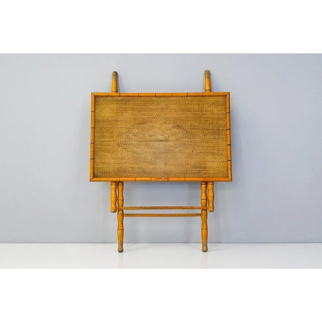 Folding Table in Bamboo For Sale - Image 4 of 9