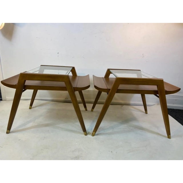 Ico Parisi Mid 20th Century Modernist End Tables in the Manner of Ico Parisi - A Pair For Sale - Image 4 of 5