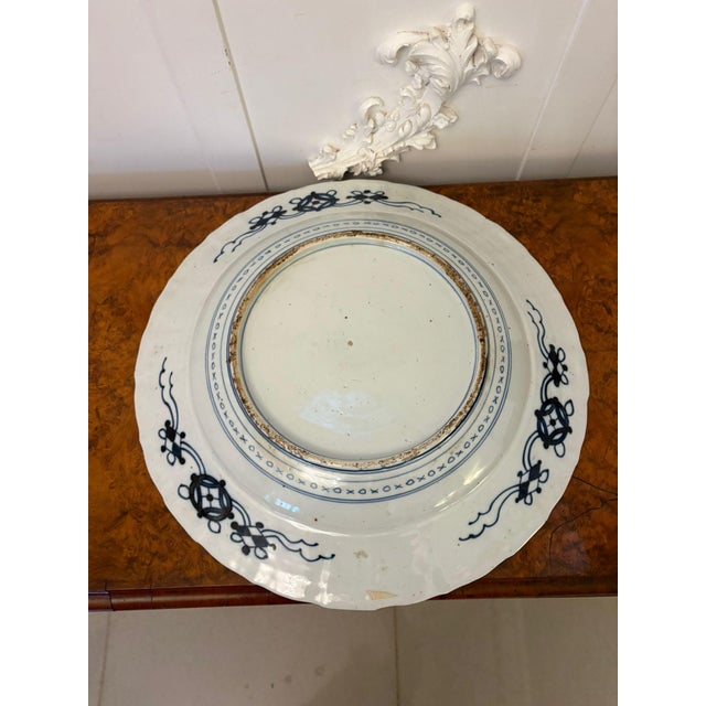Large Antique Japanese Imari Porcelain Chargers with Seven Lucky Gods, 1880, Set of 2 For Sale - Image 16 of 17