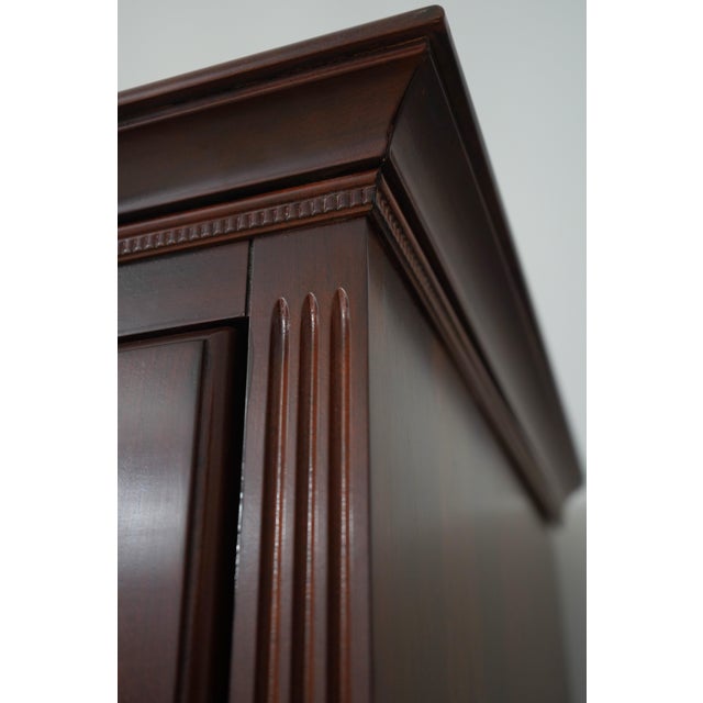 Brown Ethan Allen Georgian Court Cherry Tv Entertainment Cabinet For Sale - Image 8 of 18