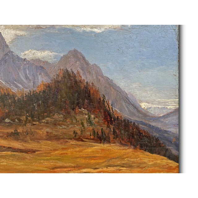 Marcelliano Canciani, Monte Tuglia, 1890s, Oil Painting on Panel, Framed For Sale - Image 7 of 13