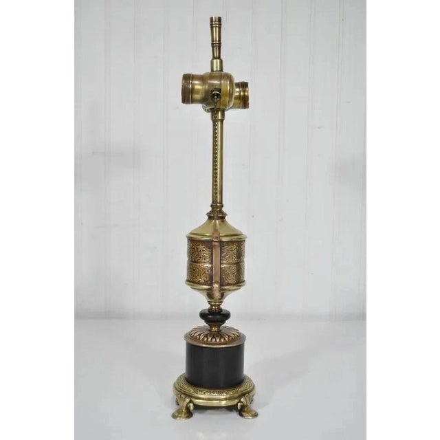 Vintage French Empire Style Small Bronze Urn Form Boudoir Vanity Desk Table Lamp For Sale - Image 10 of 10