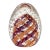 Vintage Murano Blue Orange Twisting Ribbons Controlled Bubbles Italian Art Glass Egg Paperweight For Sale