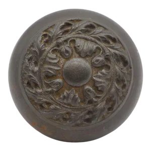 Antique Cast Iron Foliate Passage Door Knob