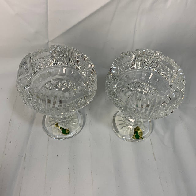 Traditional Waterford Crystal Miniature Scalloped Compote Bowl - Pair For Sale - Image 3 of 5