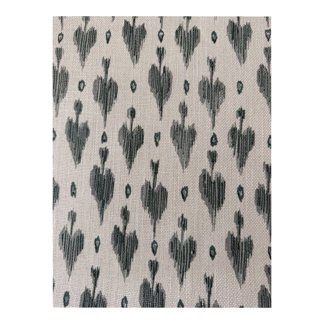 Peter Fasano Darta Linen Fabric 9 Yards Dar9 - Cyan For Sale