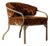 1950s John Van Koert Troy Sunshade Cymbal Chinoiserie Brass Gold Cast Aluminum Accent Lounge Chair, Attributed For Sale