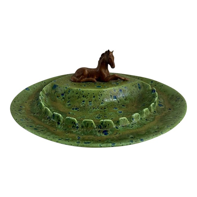 1950s Fun & Unique Hand-Crafted Large Horse Ashtray Catchall or Valet For Sale