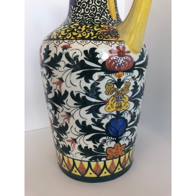 White Vintage Boho Glazed Ceramic Candle Holder -- Spain For Sale - Image 8 of 13