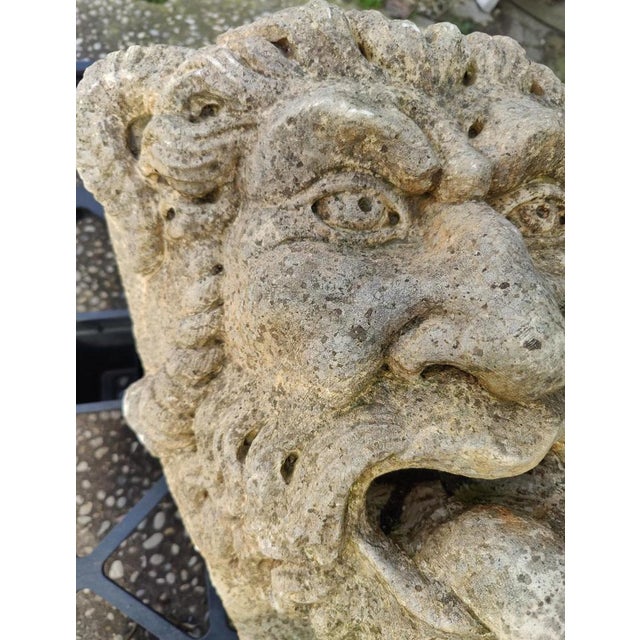 20th Century Mask with Marble Keystone For Sale - Image 4 of 11