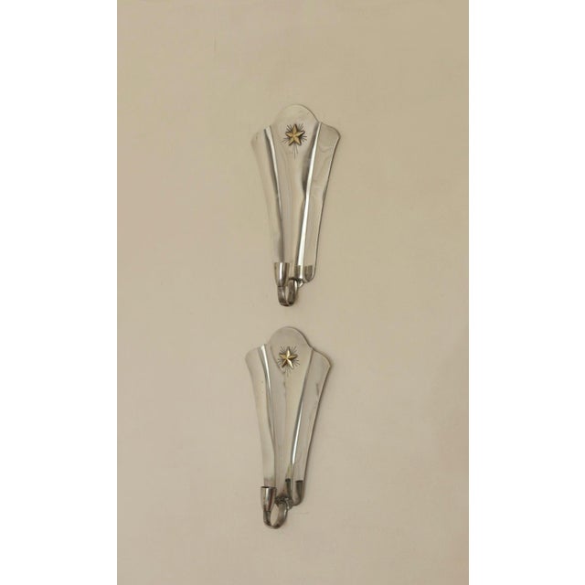 Mid-Century Swedish Pewter Sconces, Set of 2 For Sale - Image 4 of 18
