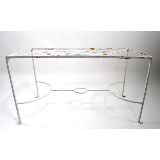 Mid-Century Modern Vintage Weinberg Style Wrought Iron Table For Sale - Image 3 of 9