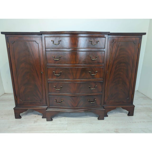 Antique English-Style Mahogany Chest of Drawers, 1900s For Sale - Image 10 of 13