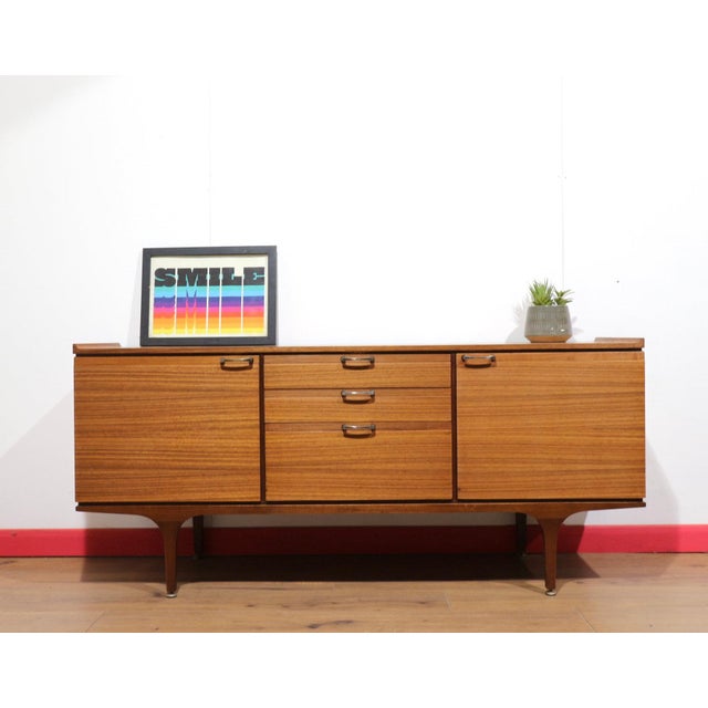 Mid 20th Century Mid Century Modern Vintage Teak Sideboard Credenza by Meredew For Sale - Image 5 of 14
