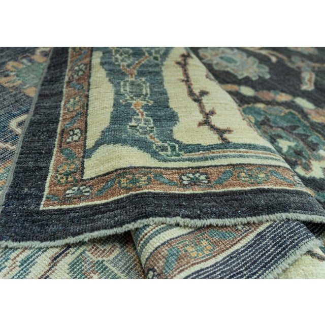 Turkish Oushak Antique Look Rug 9'3" x 13'4" #20062 For Sale In Houston - Image 6 of 8