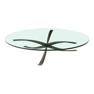 Large Michel Mangematin Bronze Coffee Table, 1962 For Sale