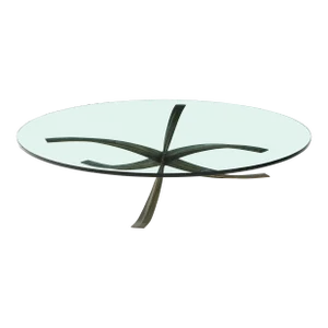Large Michel Mangematin Bronze Coffee Table, 1962