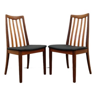 Pair of Vintage G Plan Teak Mid Century Modern Dining Chairs For Sale