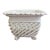 French Country White Ceramic Woven Rope Cachepot Basket For Sale