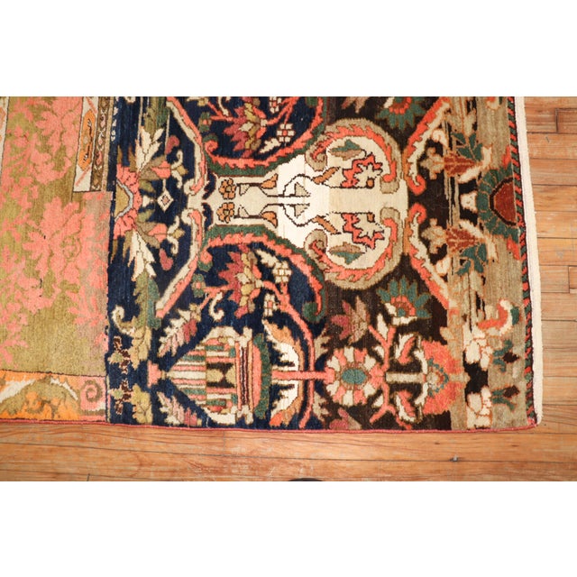 Pink Antique Persian Bakhtiari Sampler Rug - 3'3" x 4'8" For Sale - Image 8 of 11