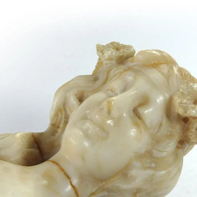 Stone Antique Italian Art Nouveau Marble Bust, 1890-1910 For Sale - Image 7 of 11